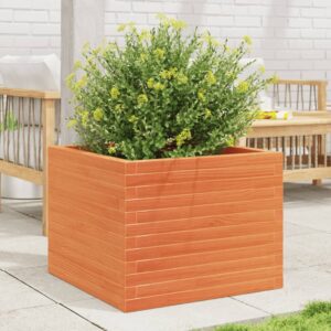 vidaXL Plantekasse voksbrun 60x60x46 cm heltre furu