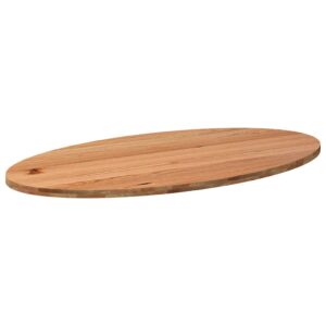 vidaXL Bordplate lysebrun 180x90x4 cm oval heltre eik