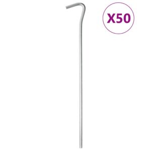 vidaXL Teltplugger 50 stk 23 cm Ø5 mm galvanisert stål