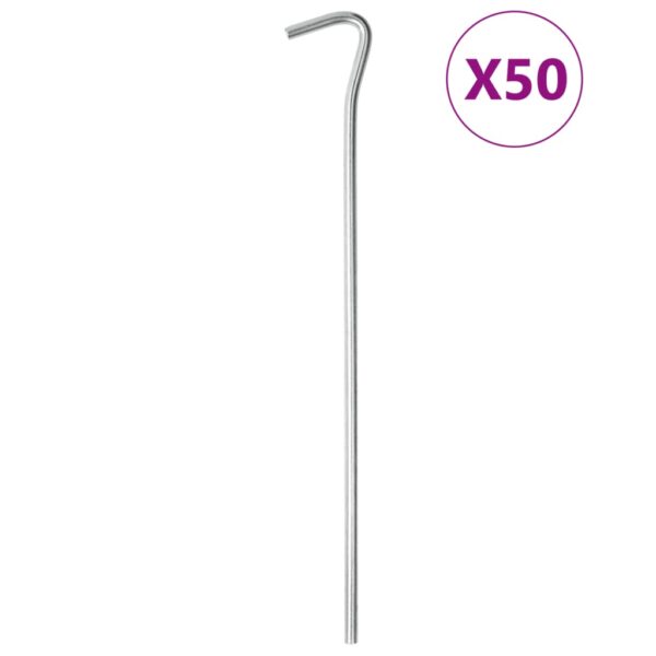 vidaXL Teltplugger 50 stk 23 cm Ø5 mm galvanisert stål