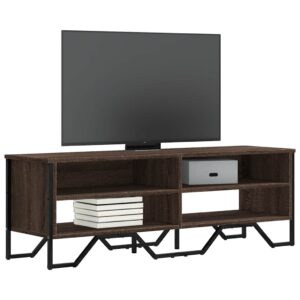 vidaXL TV-benk brun eik 122x34x41 cm konstruert tre