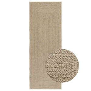 vidaXL Teppe ZIZUR beige 80x200 cm jute-utseende innendørs og utendørs