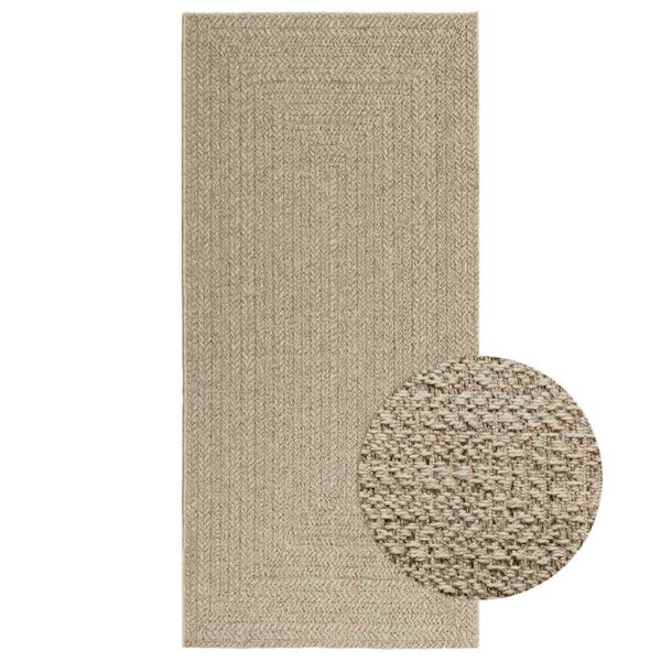 vidaXL Teppe ZIZUR beige 100x200cm jute-utseende innendørs og utendørs