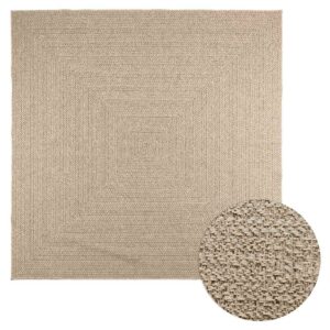 vidaXL Teppe ZIZUR beige 240x240cm jute-utseende innendørs og utendørs