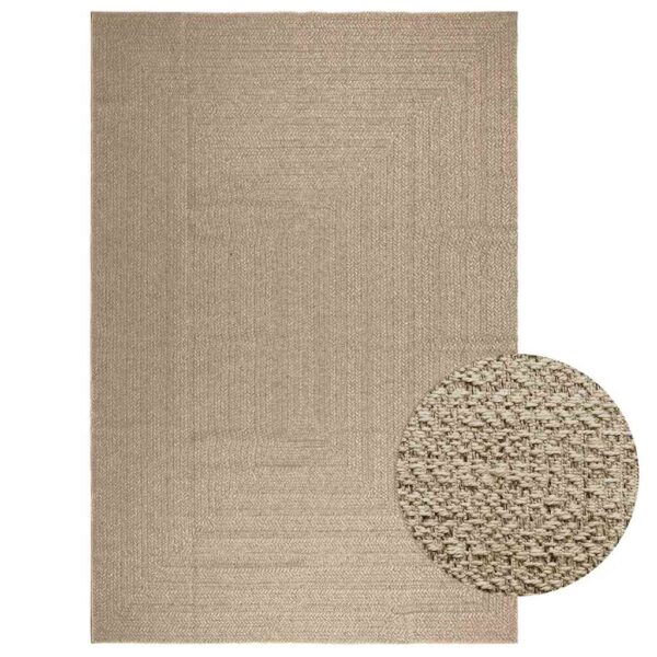 vidaXL Teppe ZIZUR beige 240x340cm jute-utseende innendørs og utendørs