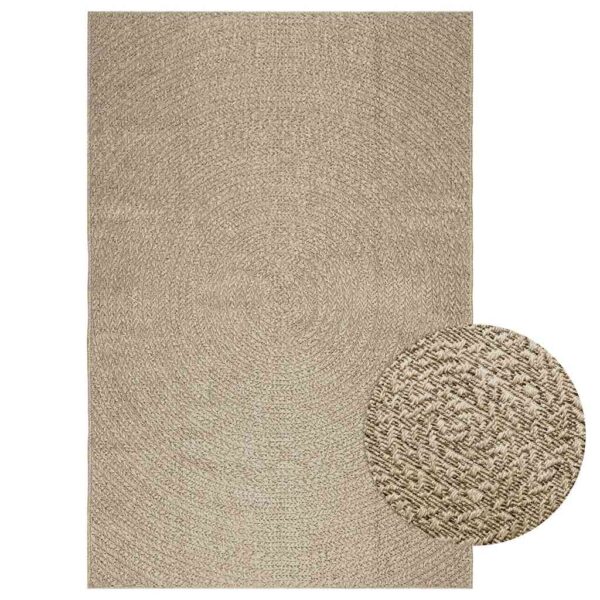 vidaXL Teppe ZIZUR beige 160x230cm jute-utseende innendørs og utendørs