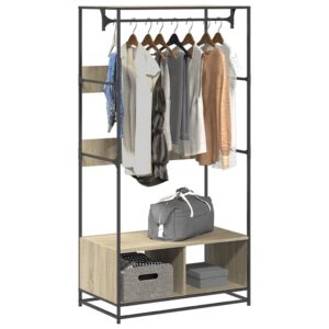 vidaXL Garderobe sonoma eik 90x50x180 cm konstruert tre