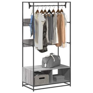 vidaXL Garderobe grå sonoma 90x50x180 cm konstruert tre