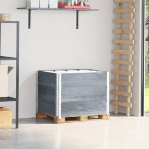 vidaXL Pallekarmer 3 stk grå 80x60 cm heltre furu