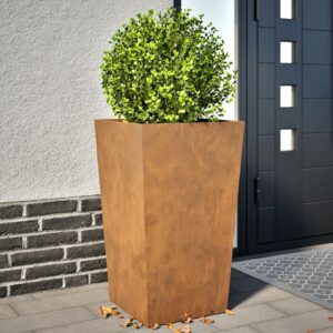 vidaXL Hageplanter 2 stk 45x45x75 cm oksidert stål