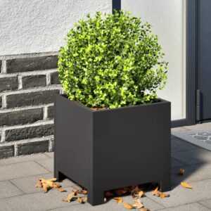 vidaXL Plantekasse svart 30x30x30 cm stål