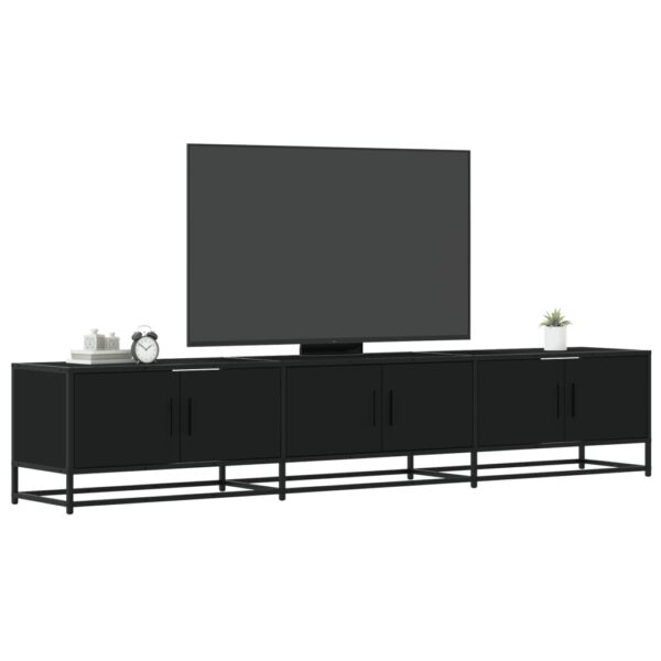 vidaXL TV-benk svart 210x35x41 cm konstruert tre