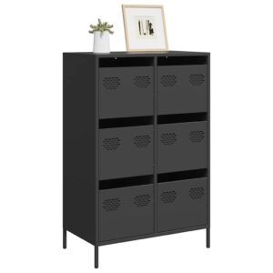 vidaXL Highboard svart 68x39x101