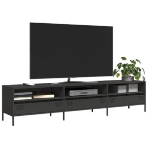 vidaXL TV-benk svart 202x39x43