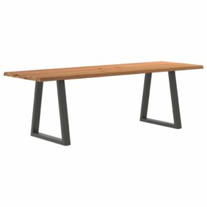 vidaXL Spisebord med naturlig kant 240x80x74 cm heltre eik