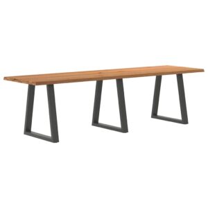 vidaXL Spisebord med naturlig kant 280x80x74 cm heltre eik