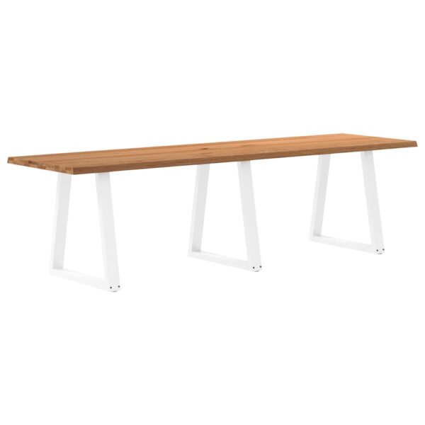 vidaXL Spisebord med naturlig kant 280x80x74 cm heltre eik