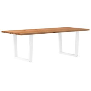 vidaXL Spisebord med naturlig kant 240x100x74 cm heltre eik