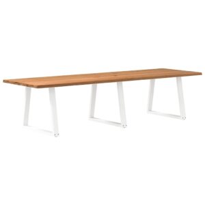 vidaXL Spisebord med naturlig kant 320x100x74 cm heltre eik