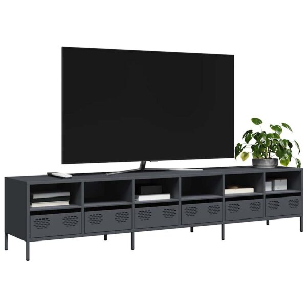 vidaXL TV-benk antrasitt 202x39x43