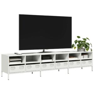 vidaXL TV-benk hvit 202x39x43