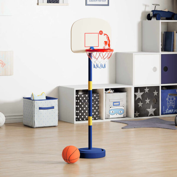 vidaXL Basketballstativ med ball og pumpe justerbar høyde 90/121 cm