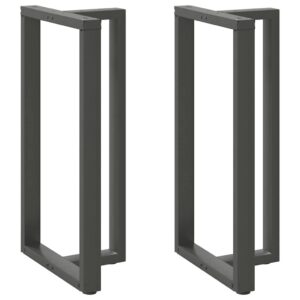 vidaXL Barbordben T-formet 2 stk antrasitt 60x35x(111-112) cm stål