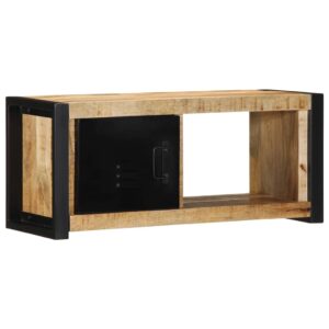 vidaXL TV-benk 80x30x35 cm grovt heltre mangotre