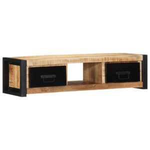 vidaXL TV-benk 100x30x25 cm grovt heltre mangotre