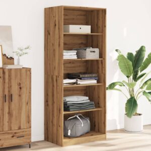 vidaXL Garderobe artisan eik 80x50x200 cm konstruert tre