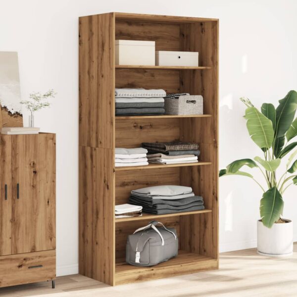 vidaXL Garderobe artisan eik 100x50x200 cm konstruert tre