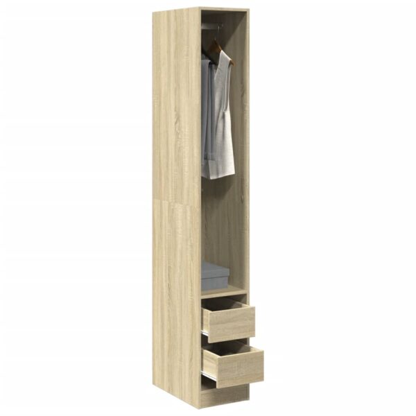 vidaXL Garderobe sonoma eik 30x50x200 cm konstruert tre