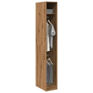 vidaXL Garderobe artisan eik 30x50x200 cm konstruert tre