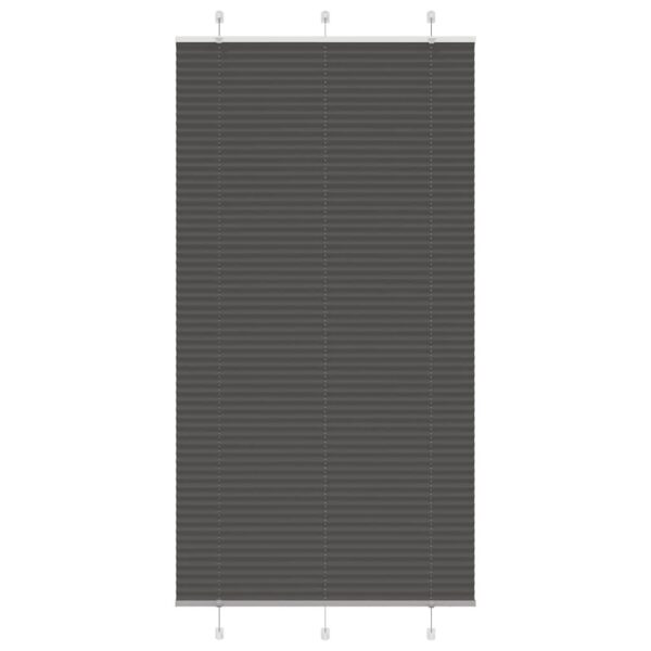 vidaXL plisségardin sort 110x200 cm Stoff Bredde 109