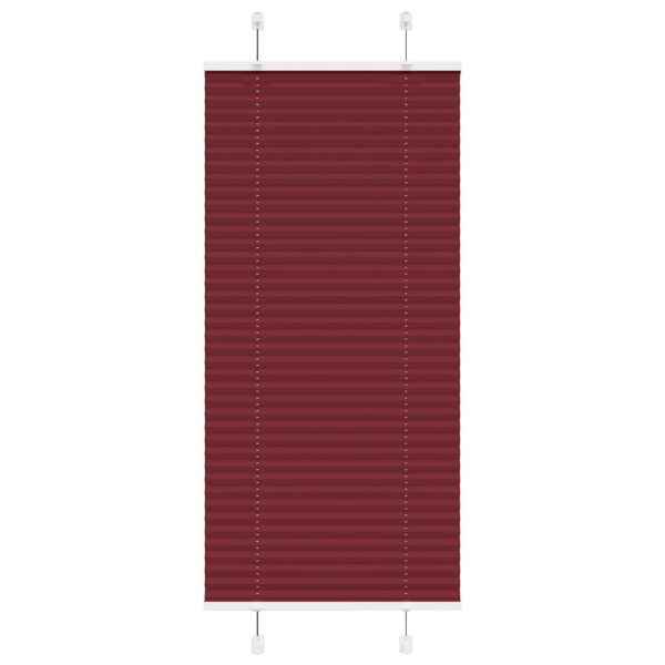 vidaXL Plisségardin Bordeaux Rød 65x100 cm Stoff Bredde 64