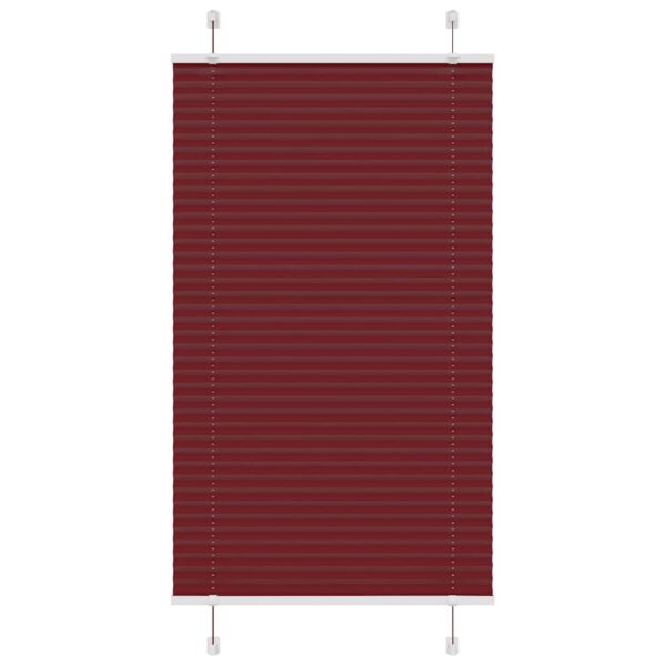 vidaXL Plisségardin Bordeaux Rød 75x100 cm Stoff Bredde 74