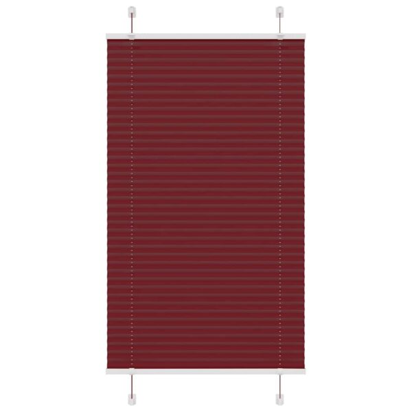 vidaXL Plisségardin Bordeaux Rød 80x100 cm Stoff Bredde 79