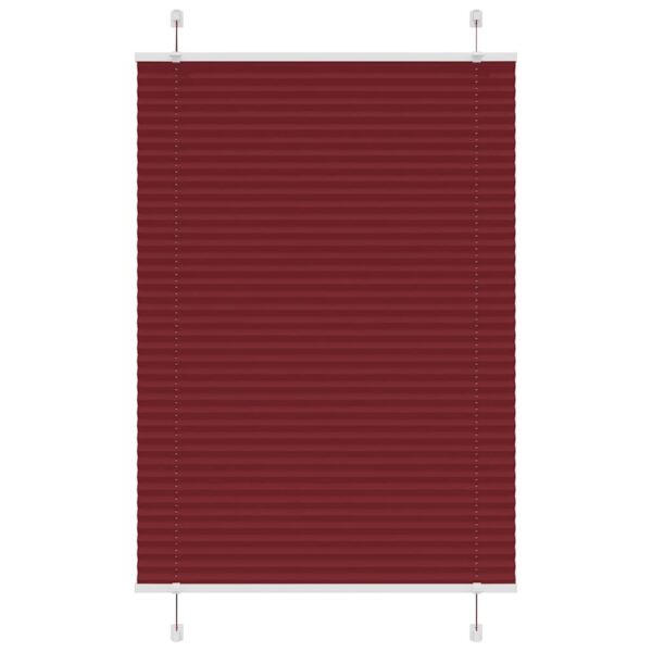 vidaXL Plisségardin Bordeaux Rød 90x100 cm Stoff Bredde 89