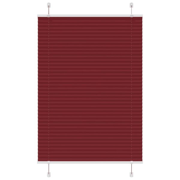 vidaXL Plisségardin Bordeaux Rød 100x100 cm Stoff Bredde 99