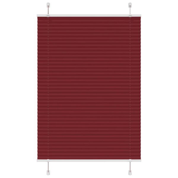 vidaXL Plisségardin Bordeaux Rød 100x150 cm Stoff Bredde 99