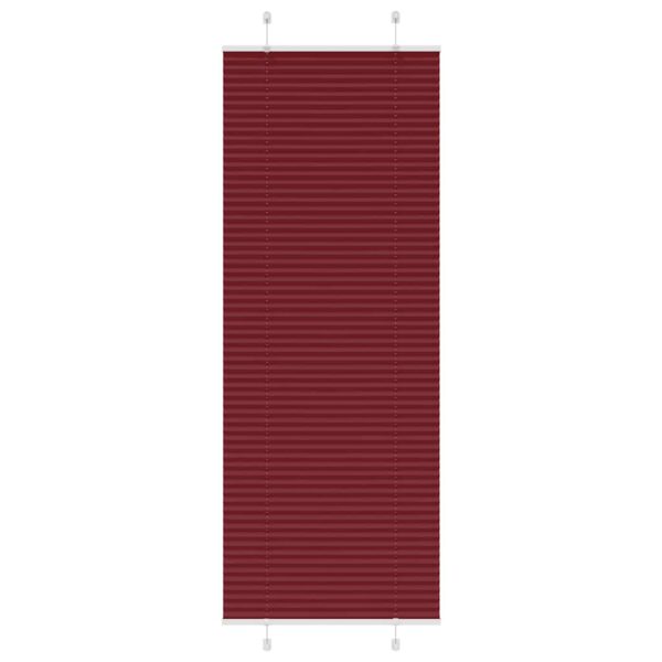 vidaXL Plisségardin Bordeaux Rød 80x200 cm Stoff Bredde 79