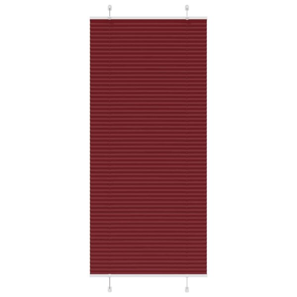 vidaXL Plisségardin Bordeaux Rød 95x200 cm Stoff Bredde 94