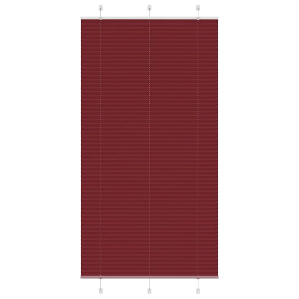 vidaXL Plisségardin Bordeaux Rød 105x200 cm Stoff Bredde 104