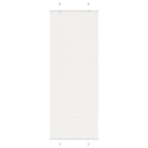 vidaXL plisségardin Hvit 75x200 cm Stoff Bredde 74