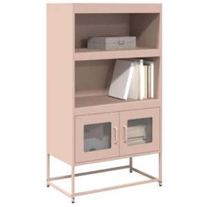 vidaXL Highboard rosa 68x39x123 cm stål