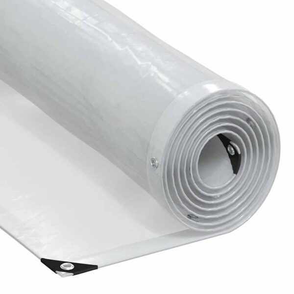 vidaXL Klar presenning med maljer 1x12 m polyetylen