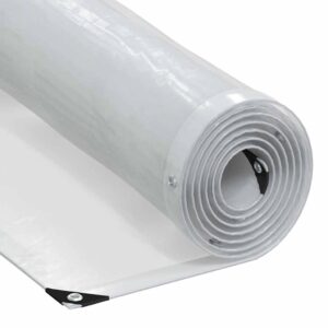 vidaXL Klar presenning med maljer 5x12 m polyetylen