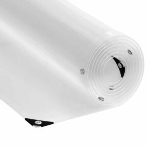 vidaXL Klar presenning med maljer 2x5 m PVC