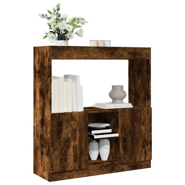 vidaXL Highboard røkt eik 92x33x100 cm konstruert tre