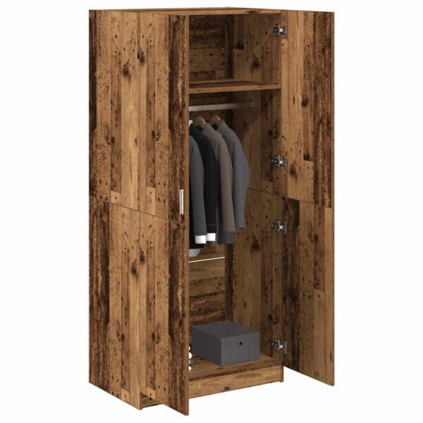 vidaXL Garderobe gammelt tre 80x52x180 cm konstruert tre